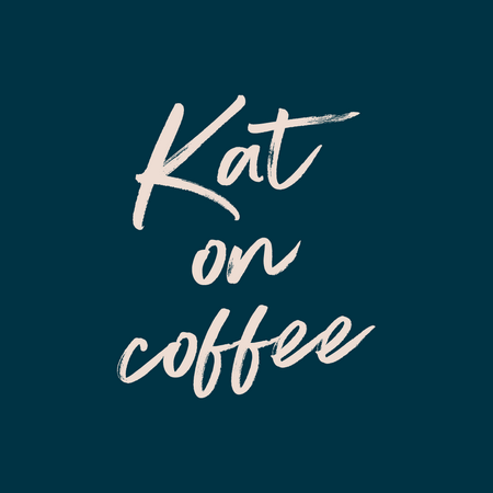 Kat on coffee logo